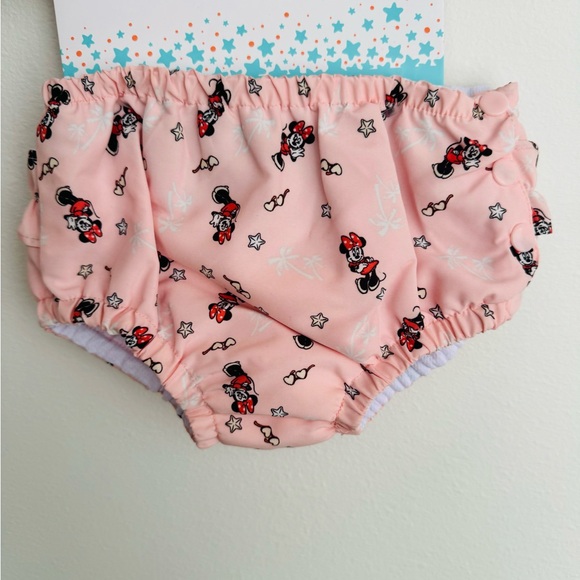 Disney Baby Minnie Mouse Sun Hat and Swim Diaper 2 Piece Set Size 18 Months NWT - Picture 9 of 11
